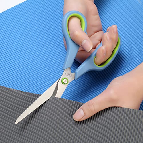 CCR Schere,Edelstahlklingen Soft-Grip Scheren Set,Bastelschere Geeignet für Zuhause, Büro und Schule,Satz von 5(blau) - Image 7