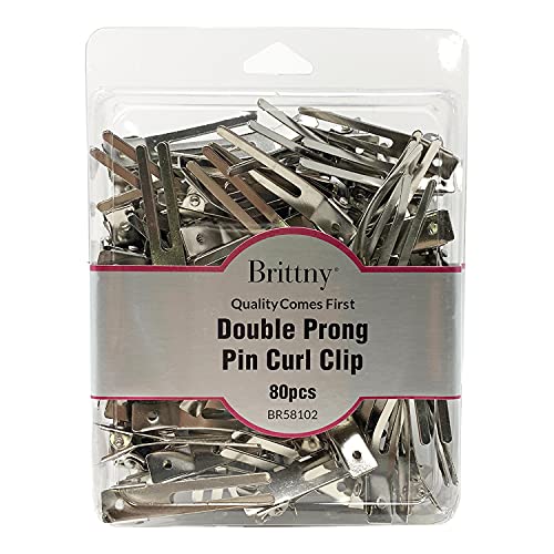 Brittny Professional Double Prong Pin Curl Clips Br58102-80 Ct