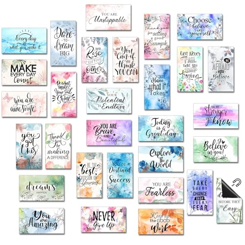 Xuhal 60 Pcs Inspirational Magnets Bulk Rectangle Positive Affirm...