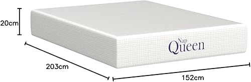 Miniatura 12 de NapQueen - Colchón de 12 pulgadas, tamaño individual (twin), colchón de espuma viscoelástica de carbón de bambú, cama en una caja, color blanco