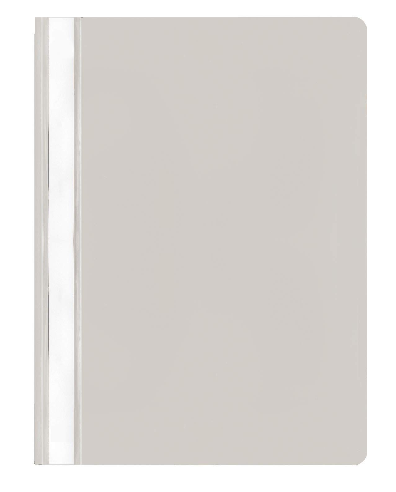 VELOFLEX 4748081 File Folder DIN A4 Polypropylene Transparent Cover with Labelling Strips Grey Pack of 20