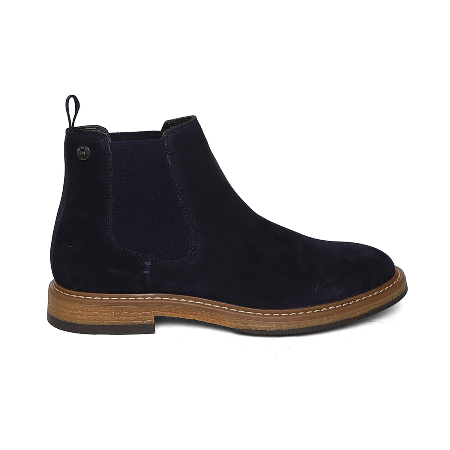 MASABIH Navy Genuine Suede Leather Casual Chelsea Elastic Boots For Men (B0C49ZJZ67) Amazon Price History, Amazon Price Tracker