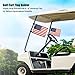 Motain Easy Installation Golf Cart Flag Holder,2 Pack Elastic Strap Bracket with 6 * 9'' American Flag,Golf Cart Accessories