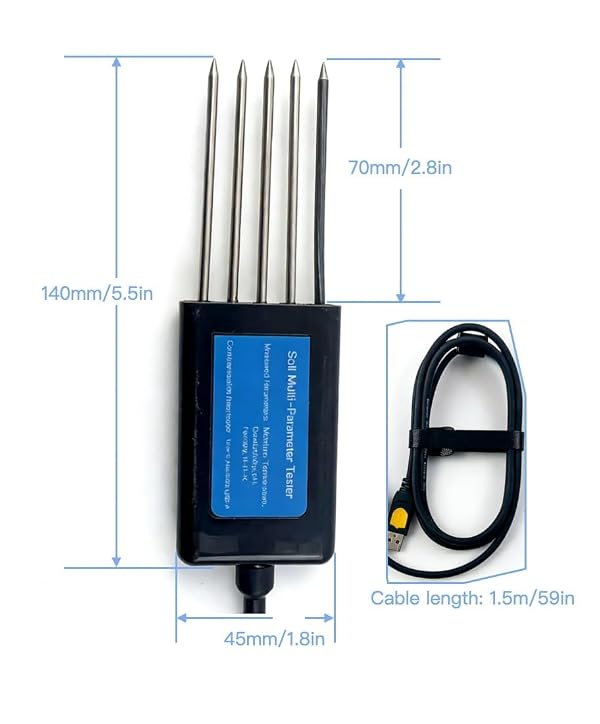8 in 1 Soil Tester, Nitrogen, Phosphorus, Potassium Npk Tester, Ph, Moisture, Nutrient Conductivity, Ec Meter,High Accuracy Digital Sensitive,Soil Fertility Test by Generic - Used condition - Image 5