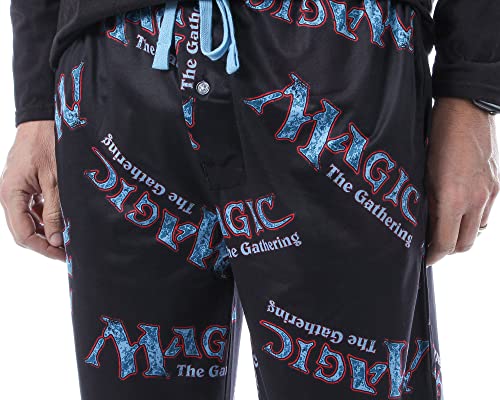 Magic The Gathering Card Game Men's Allover Logo Sleep Lounge Pants Pajama Pants3
