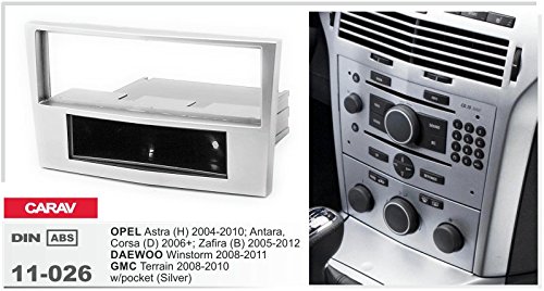 11–026–24–8 Kit Car 1DIN dans Dash Installation Kit Façade d'autoradio pour Opel Astra (H) 2004–2010 ; Antara, CORSA (d) 2006 + ; ZAFIRA (B) 2005–2012Daewoo winshape Sandstorm 2008–2011GMC