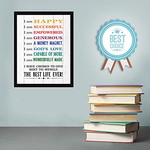 Image of Chaka Chaundh - Affirmations Posters Positive Affirmations Frames - I Am Affirmations Poster - Affirmation Quotes Posters - (13.6 X 10.6 Inches)