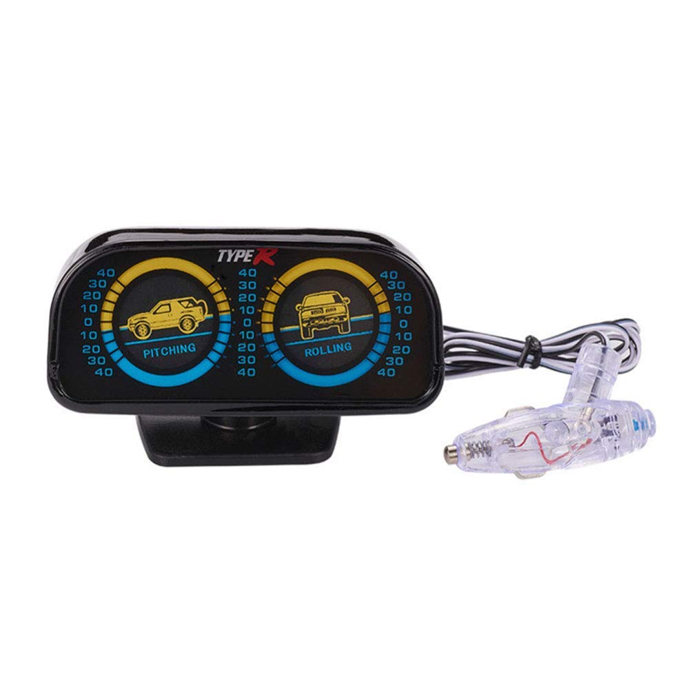 Inclinomètre de voiture avec lampe, inclinomètre pour véhicule tout-terrain