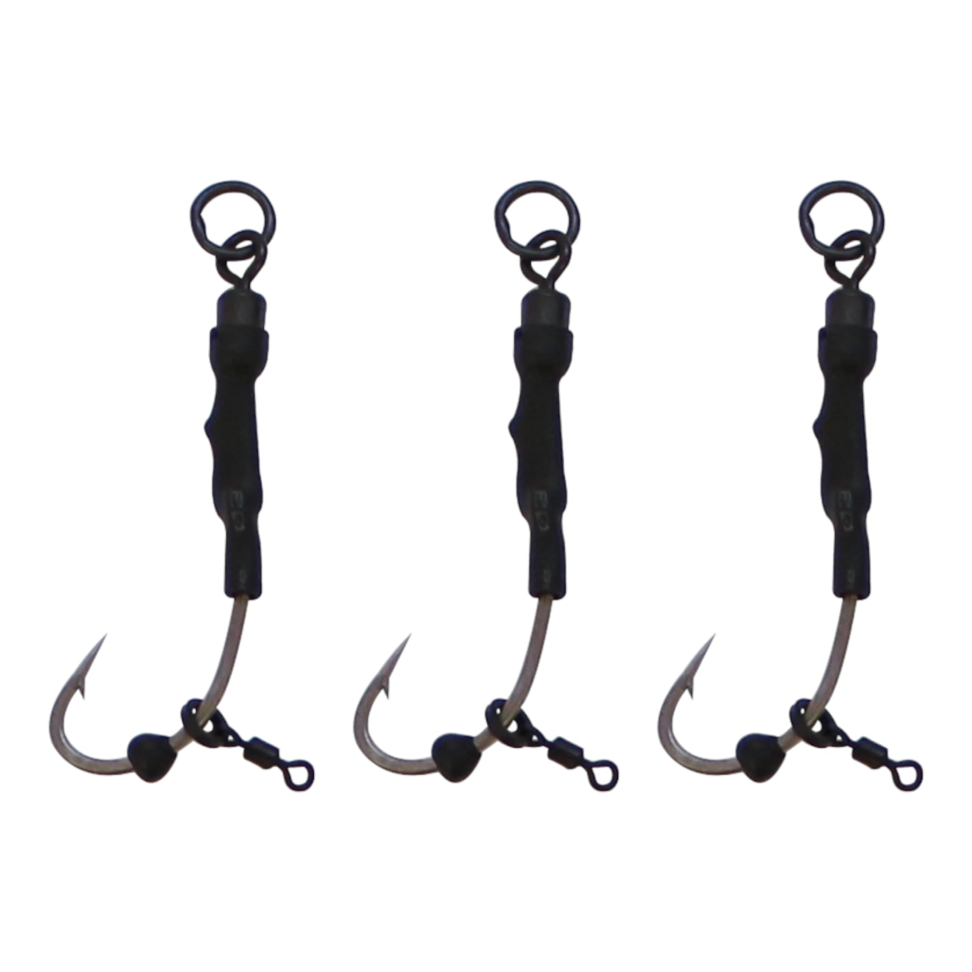 PRO FILSTAR Set of 3 Fishing Hooks for Ronnie Rig N4, Hooks for Carp Fishing with Swivel & Ring, Carp Fishing Accessories - Image 2