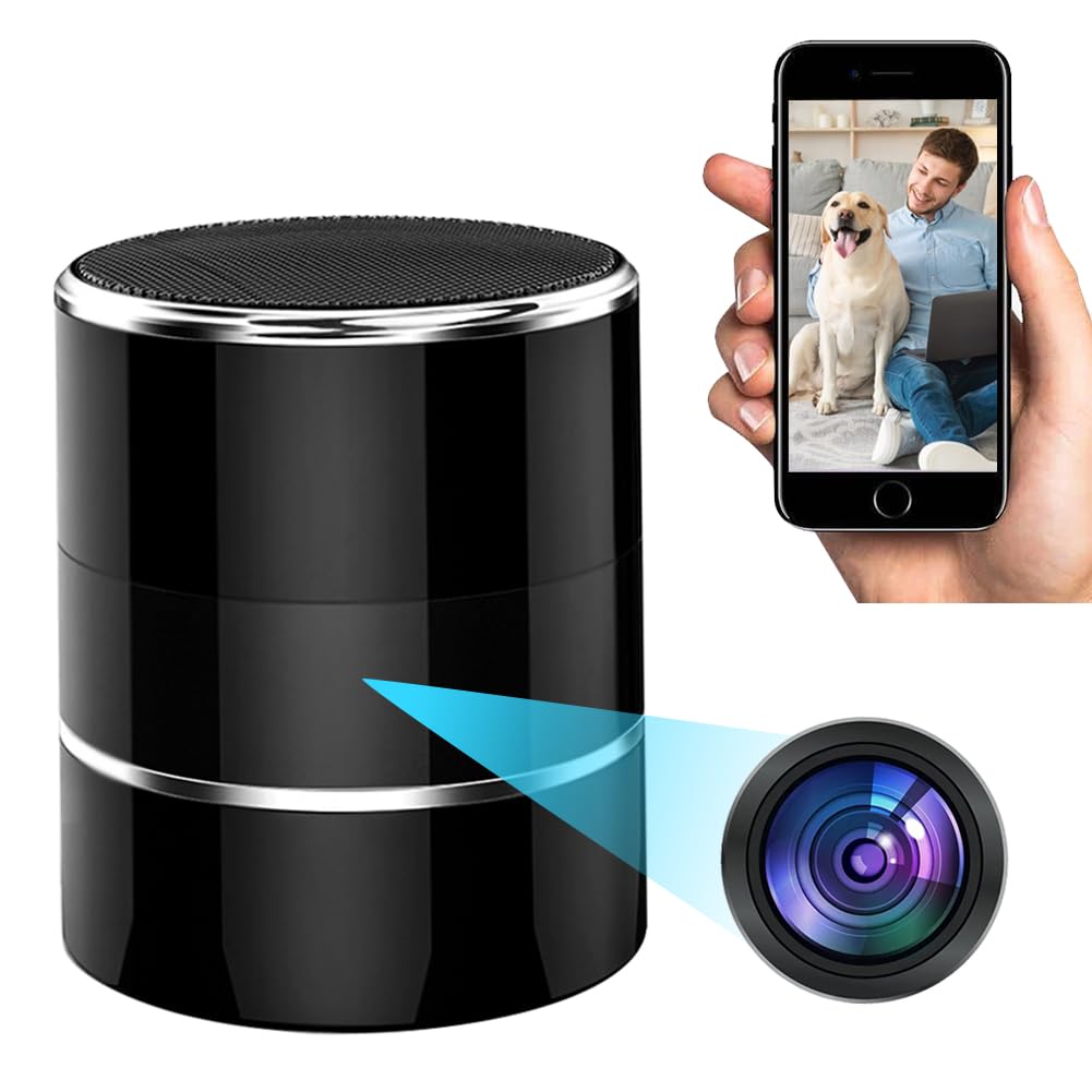 Hidden Spy WiFi Camera in Bluetooth Speaker with 240° Viewing Angle,Wireless Security Cameras,Security Cams Phone App,Hd 1080P,Motion Activated for Home Offices Store(2.4G /5G)