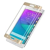 Protective Film TOOPOOT Full Coverage Tempered Glass Film Protector for Samsung Galaxy Note Edge N9150 (Gold)