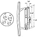 Prime-Line Products C 1197 Sliding Glass Door Handle Set, 6-5/8 in., Diecast, Hook Style, Flush (Single Pack)