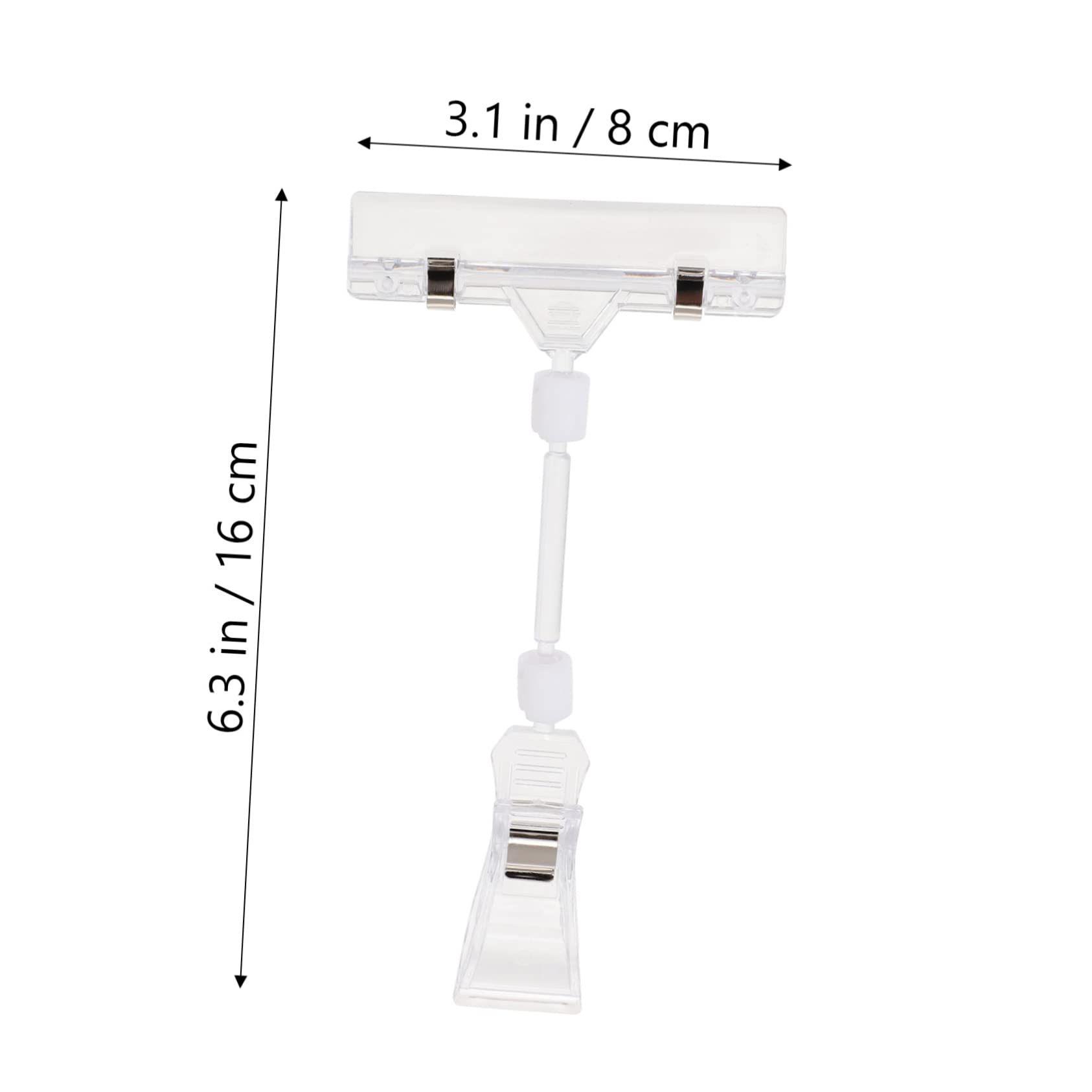 Sewroro Preisschildclips Drehbare 25 Stück mit Doppeltem Clipdesign aus Kunststoff für Produkt und Werbeschilder im Einzelhandel