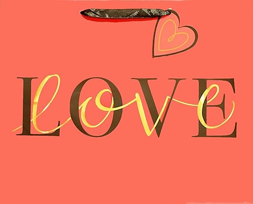 Bolsas de regalo para el día de San Valentín  Corazones amor dorado rojo  Bolsas de regalo pequeñas  Bolsa de regalo mediana  Bolsas de regalo