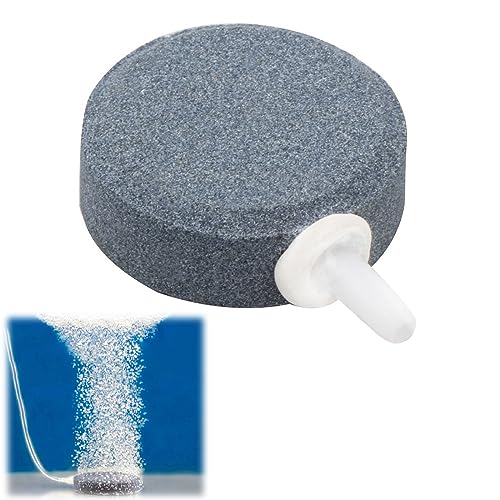 Sprudelstein Aquarium Set 38mm | Mit Luftschlauch & Regelventil - Nano Blasen Für Bessere Sauerstoffversorgung