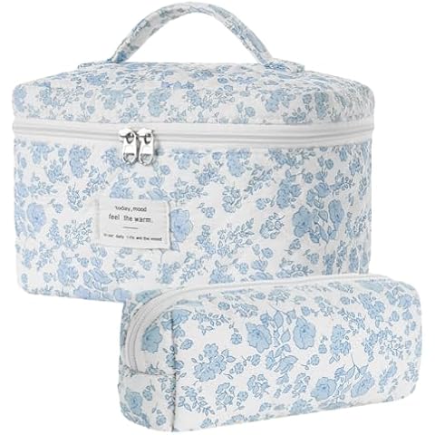 Burskit Floral Makeup Bag Set Cover
