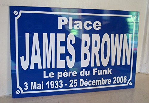 Noir & Mat Sérigraphie James Brown Placa de Calle creación Collector Edition Limitada Regalo Original