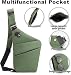 Anti Theft Travel Bag, One Shoulder Large Capacity Cross-body Bag Chest Fashion Lightweight Sling Bags for Travel Sports (Left Shoulder, Green)