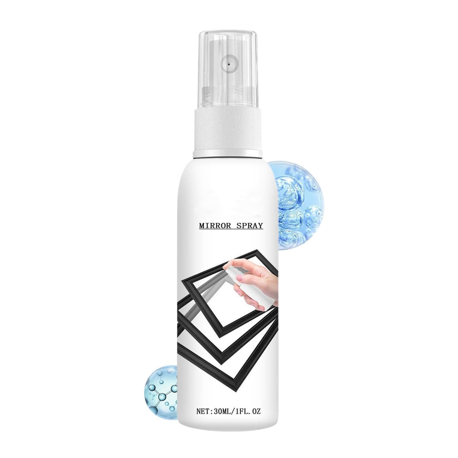 Spray Detergente Vetri | Nebulizzatore Lavante 30ml Per Rivestimento Riflettente - Detergente per Superfici Vetrate,Adatto a Casa, Auto, Bagno, Cucina, Doccia, Porte, Parabrezza e Vetri