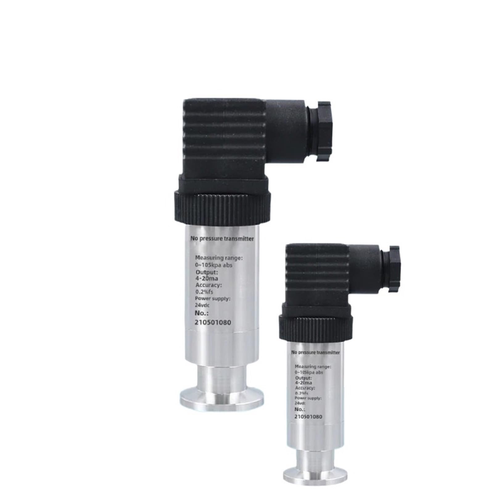Transmisor de presión, Transmisor de presión alto vacío KF25 conexión rápida, sensor acero inoxidable, transmisor absoluto for automatización industrial(70kPa)