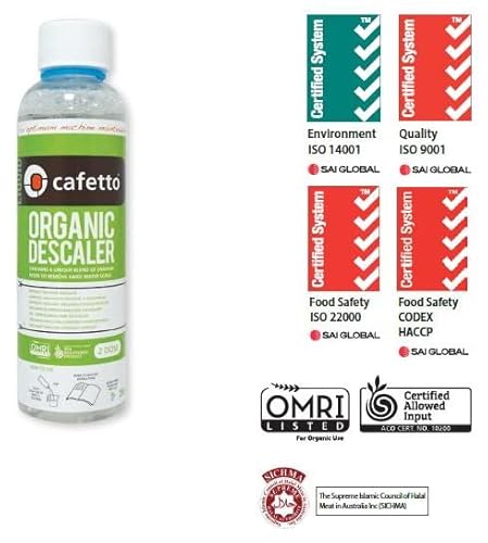 سائل عضوي مزيل للترسبات من كافيتو - حل شامل لازالة الترسبات لاجهزة كيوريج ونيسبريسو وديلونجي وجميع ماكينات القهوة والاسبريسو ذات الاستخدام الفردي
