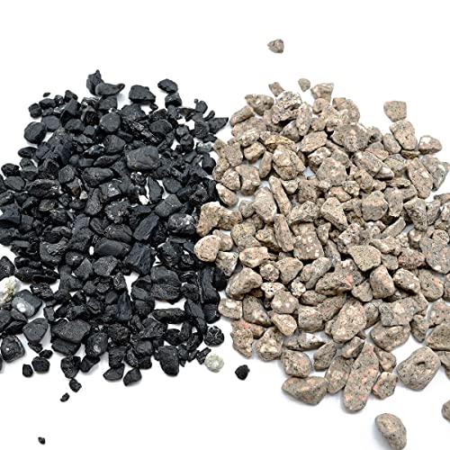 トルマリン＆麦飯石 各1kg 天然石 原石 ブラックトルマリン サイズ5mm～20mm 倉庫整理品 特別価格