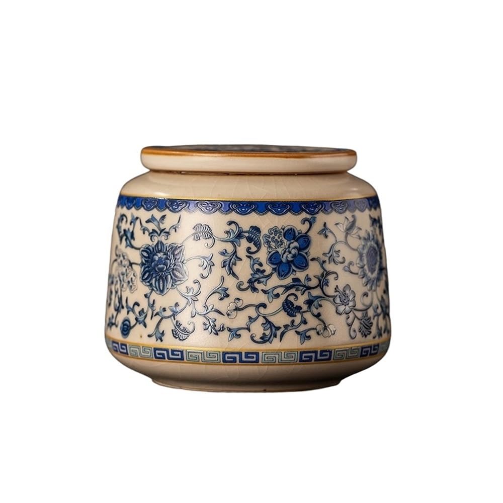 Bx9rE7tK3g Kitchen Storage Jar Ceramic Tea Canister For Kitchen Counter, Pantry, Decorative Jar For Coffee, Sugar, Candy Ceramic Tea Canister