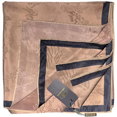 NEW Double Sided Silk Scarf 53"x53" Large Long Square Shawl Wrap XiangYunSha Pearl Satin High Density4