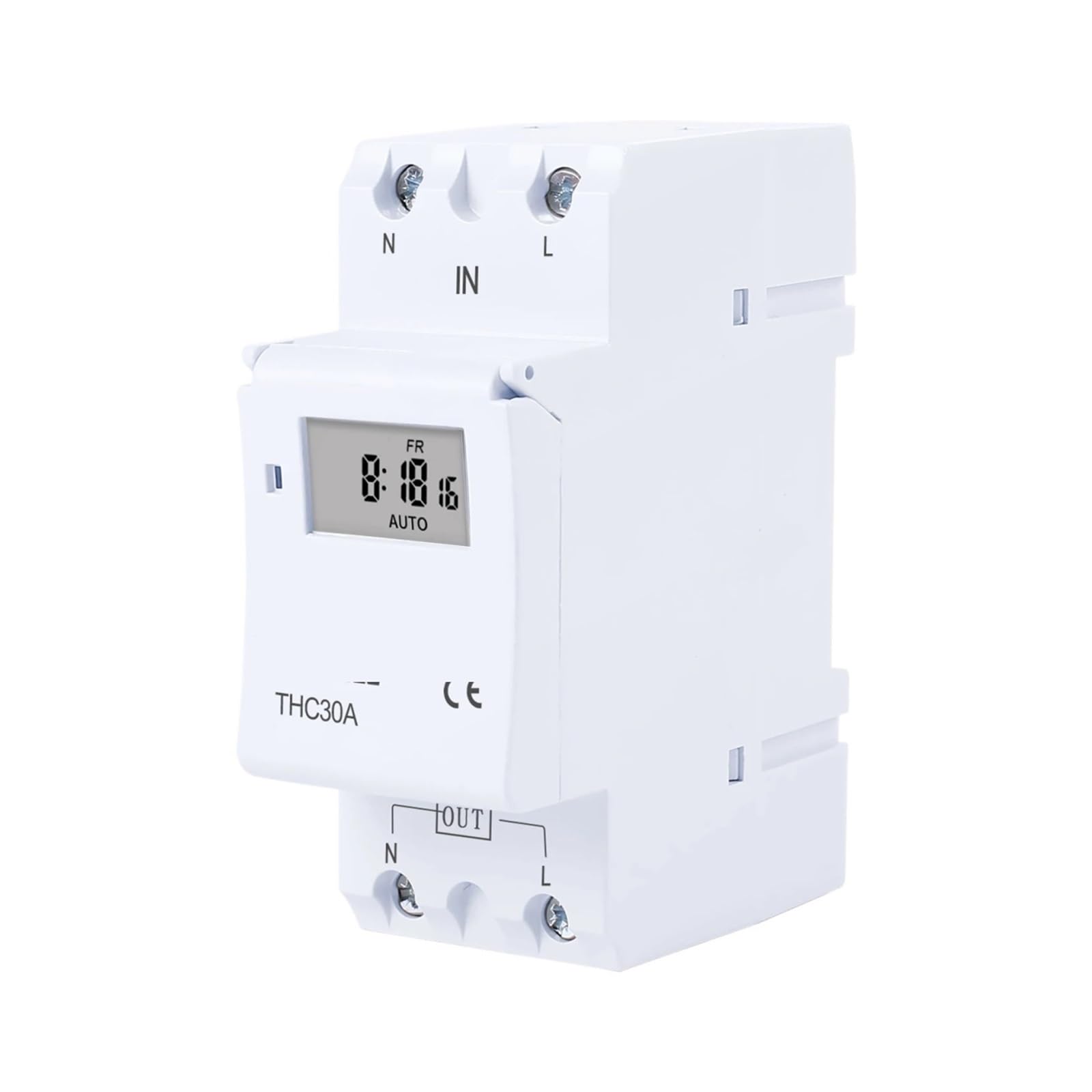 Interruptor Temporizador Digital programable semanal de 2 Cables con Carril DIN, 7 días de duración, CA 220 V, 230 V, 12 V, 24 V, 48 V, 16 A, 30 A.(24V DC AC)