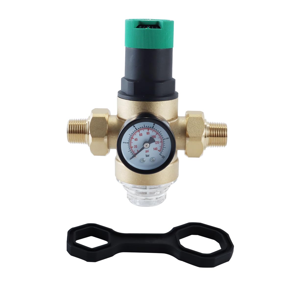 Reduktor ciśnienia wody 1/2", regulator ciśnienia wody z filtrem siatkowym, zawór mosiężny do regulacji