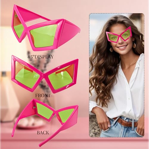 Funny Oversized Party Glasses Sunglasses Max Width 5.9", Hilarious Costume Accessories for Birthdays, Dance Parties4