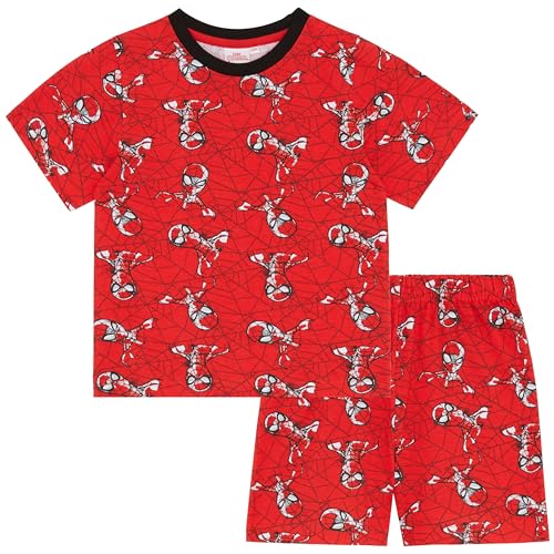 Marvel Ensemble Pyjama Court Spiderman 100% Coton Spiderman 4-5 Ans 110