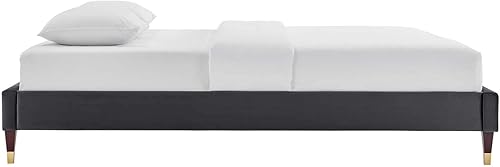 Miniatura 11 de Modway MOD-6271-WHI Harlow - Marco de cama con plataforma de terciopelo de alto rendimiento, color blanco Blanco,Carbón vegetal,Rosa (Dusty