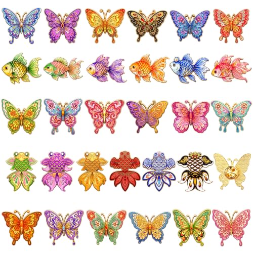 Image of 30 /60 Pcs Cute Enamel Pins Bulk Lapel Brooch