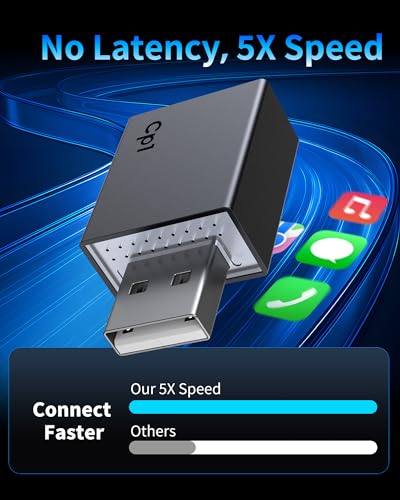 Image of Wireless CarPlay Adapter for iPhone Plug & Play Seamless Connection Convert Wired to Wireless CarPlay for iOS 10+ and Cars from 2016