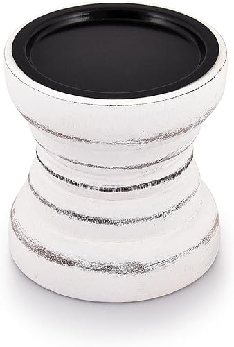 Miniatura 1 de Portavelas de madera rústica para ocasiones especiales, decoración del hogar, regalos ideales, decoración de bodas, fiestas, portavelas (4 x 4 x 4