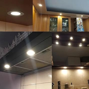 2-Pack Kitchen Smoke Exhauster Light 1.5W 230V 68mm Range Hood Light Stove Hood Lamp Smoke Vent Extractor Light White 6000K [Energy Class F]
