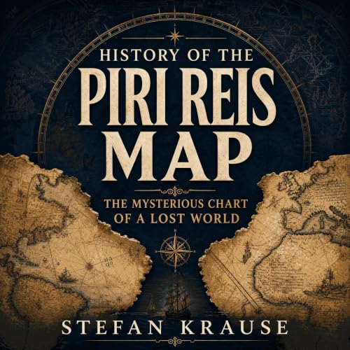 Diseño de la portada del título History of the Piri Reis Map: The Mysterious Chart of a Lost World