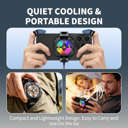 Nitho Store NiTHO ARTIC Mobile Phone Cooler with RGB Cooling Fan and - Image 6