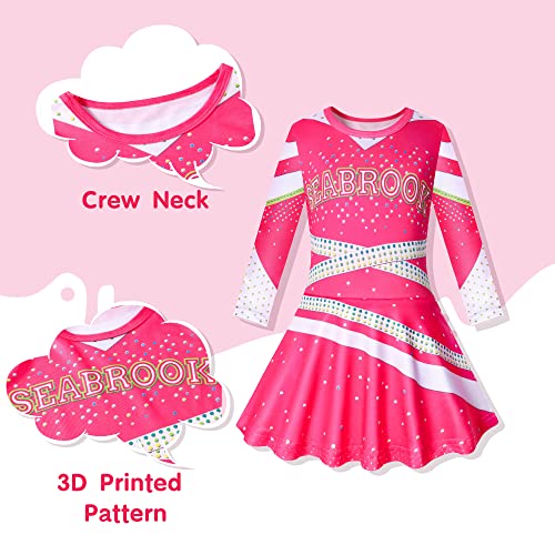 Econbitiry Zombies Girls Cheerleader Costumes Cheerleading Dress Up Toddler For Party Movie 3 Halloween Kids Outfits Cosplay 9 10T #TOP3