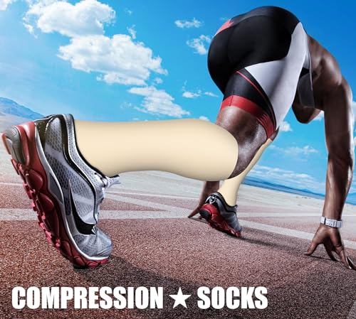 Image of Compression Socks (7 Pairs), 15-20 mmhg is BEST Graduated Athletic & Medical for Men & Women, Running, Flight, Travel, Nurses, Pregnant - Boost Performance, Blood Circulation
