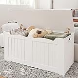 Hzuaneri Banco Almacenaje, Banco Zapatero de Entrada, Puff Almacenaje, fácil de Montar, Buena Capacidad, para Entrada de Asiento, para Pasillo, Dormitorio, salón, Blanco, 40 x 100 x 48,7 cm E01003XSB