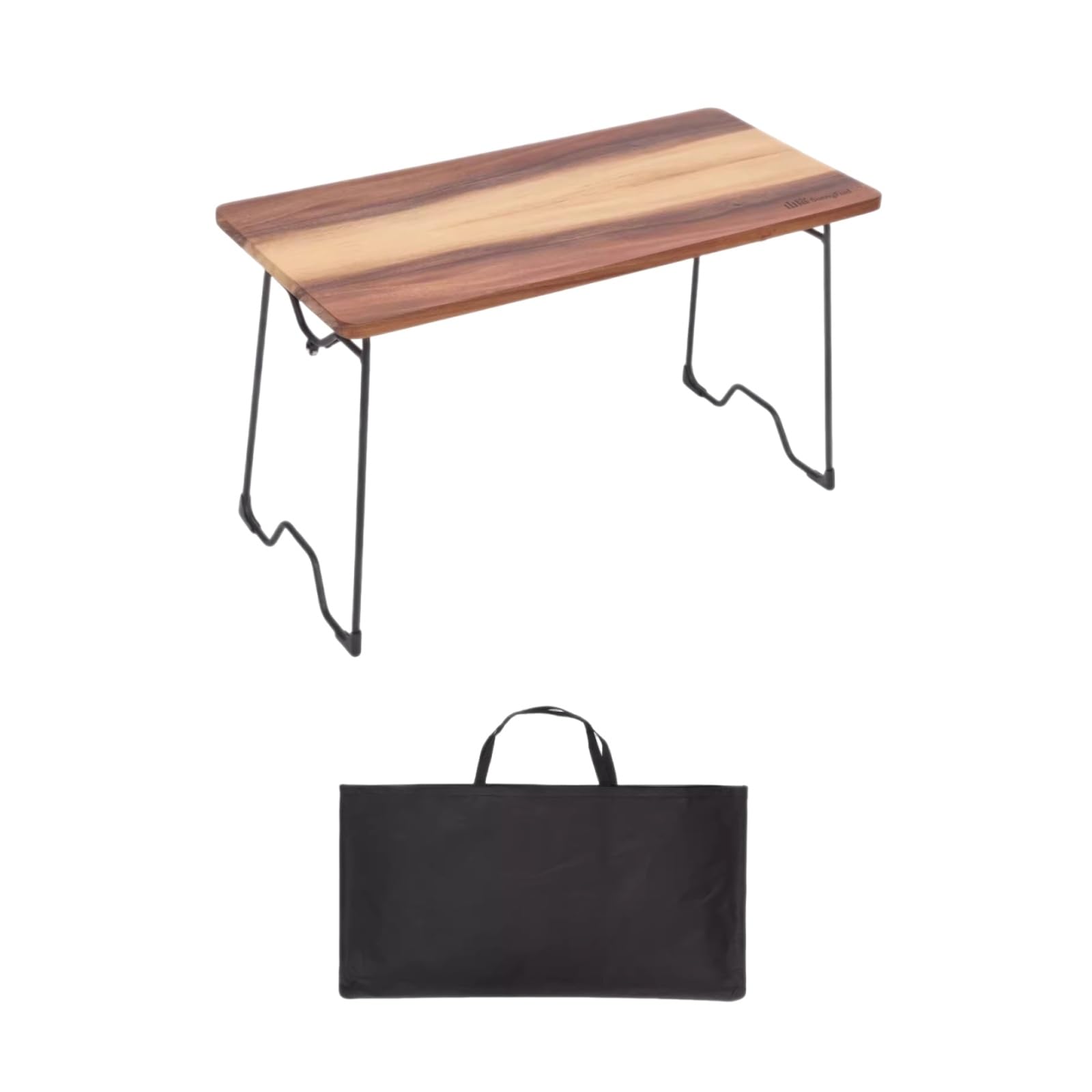 Tavolo Pieghevole Portatile con Superficie in Legno di E Struttura in Acciaio al Carbonio Stabile per Attività All Aperto Come Picnic in Giardino