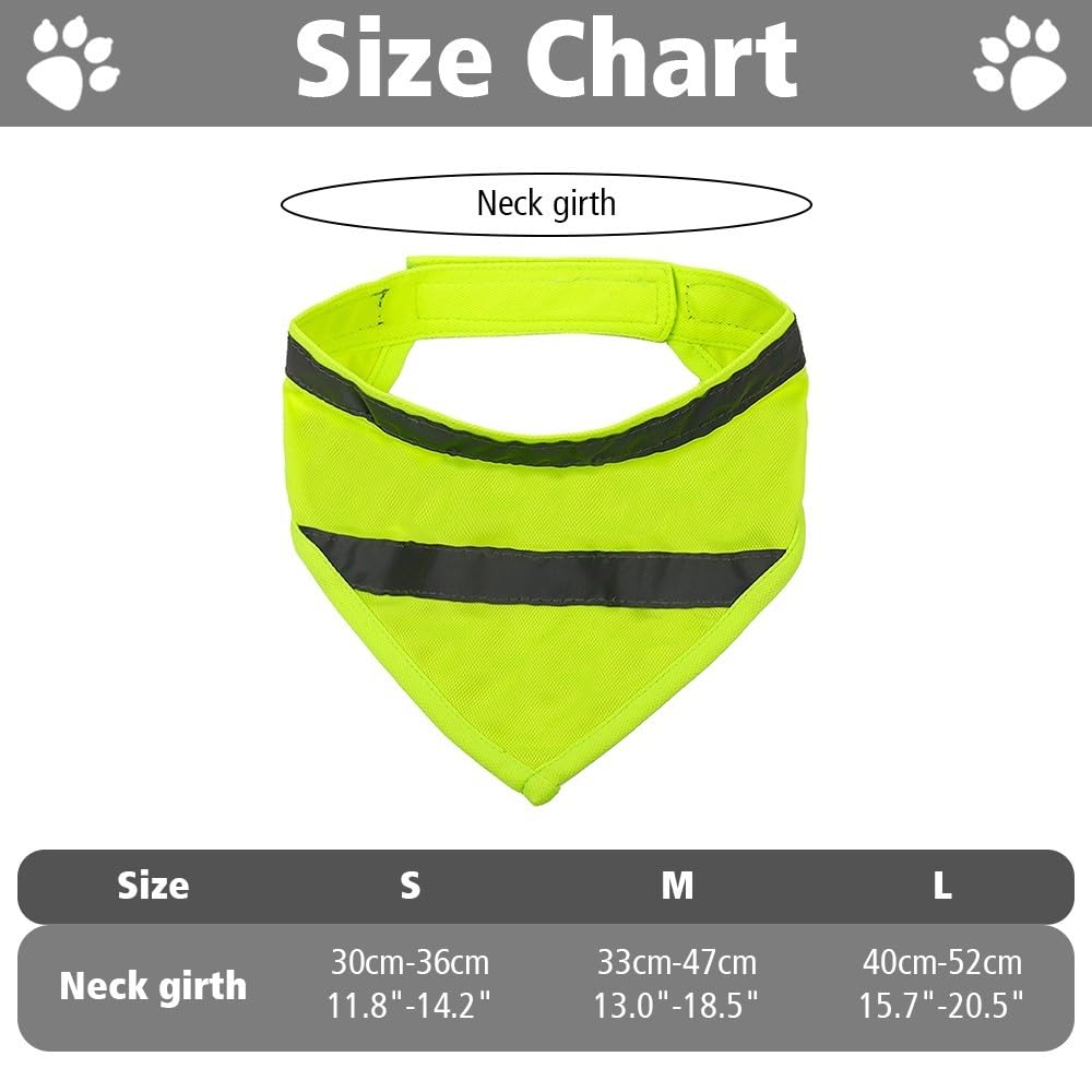 Reflecterende Hond Bandana Velcro Veiligheid Sjaal 2 Pack Oranje Hond Reflecterende Gear