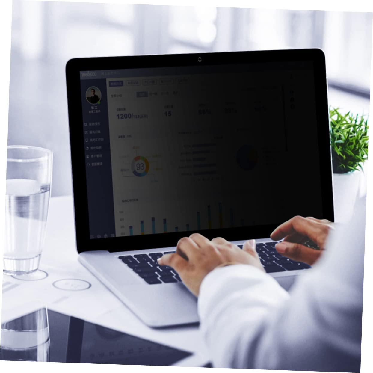 SHINEOFI 2 Piezas Protector de Pantalla de Privacidad para Instalación Antirreflejo Oleofóbico Protección de y Privacidad para Oficina y Uso Personal