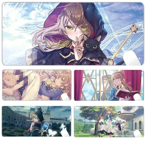 モニカ・エヴァレット マウスパッド 大型 グッズ サイレント・ウィッチ 沈黙の魔女の隠しごと プレイマット パソコンマット ゲーミング ゴム 精密加工 滑り止め 多機能 可愛い おしゃれ クリスマス 誕生日 プレゼント (01,600*300*3mm)のサムネイル