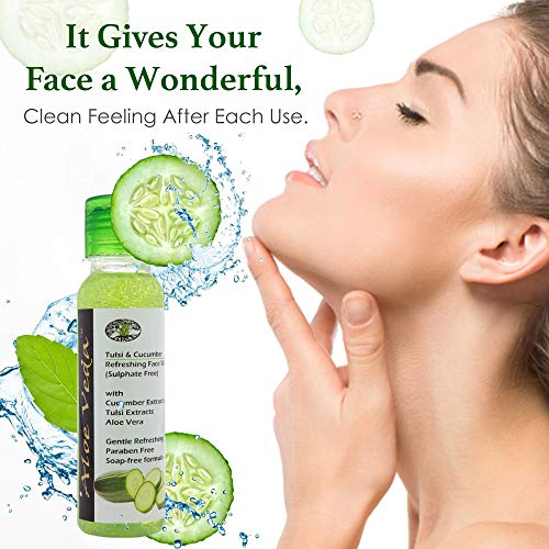 Image of Aloe Veda Tulsi & Cucumber Sulphate Free Herbal Refreshing Face Cleanser 100 ml