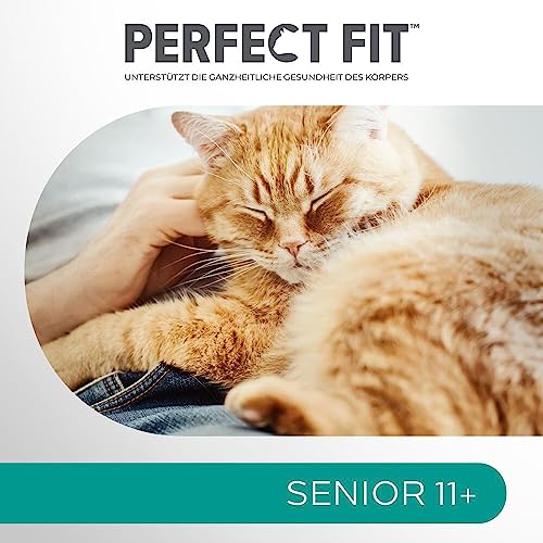 PERFECT FIT Senior Trockenfutter für ältere Katzen ab 11 Jahren - Huhn, 750g (6 Beutel)