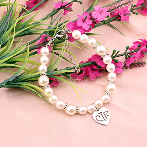 CTR Bracelet Girls Baptism Gift White Pearl Beads Bracelet Choose The Right Gifts for Girls3