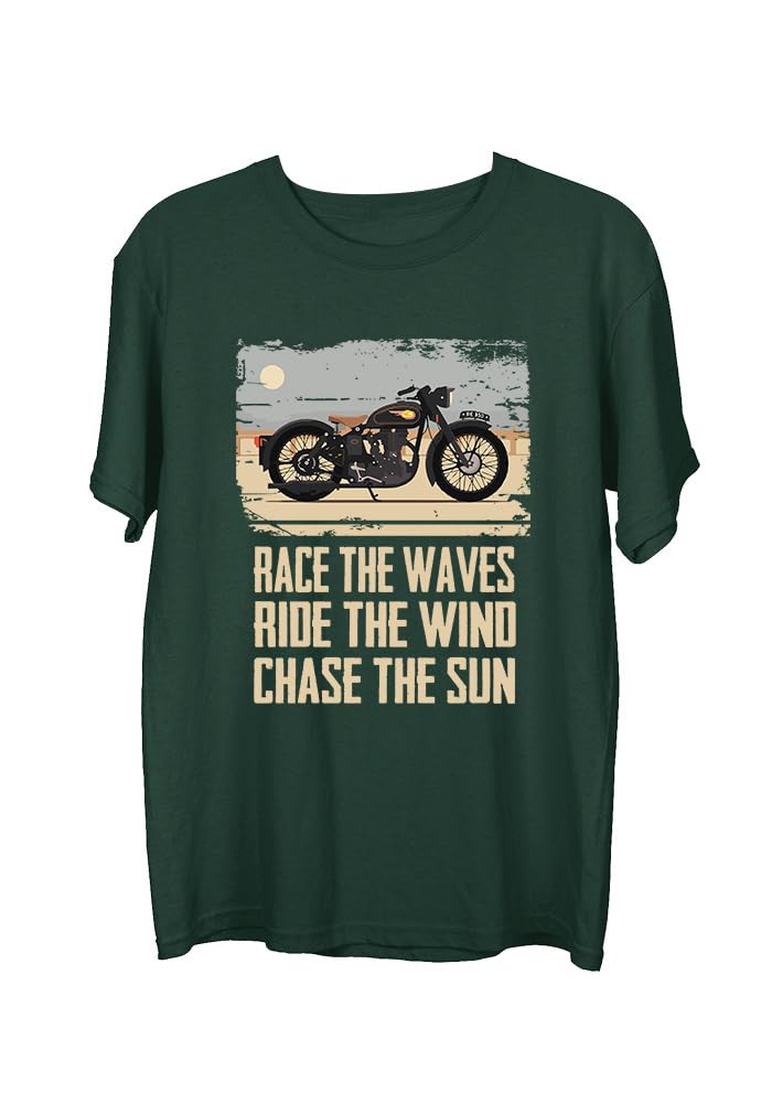 Graphic Printed Tshirt for Men (Wave Wind Sun)-image-0